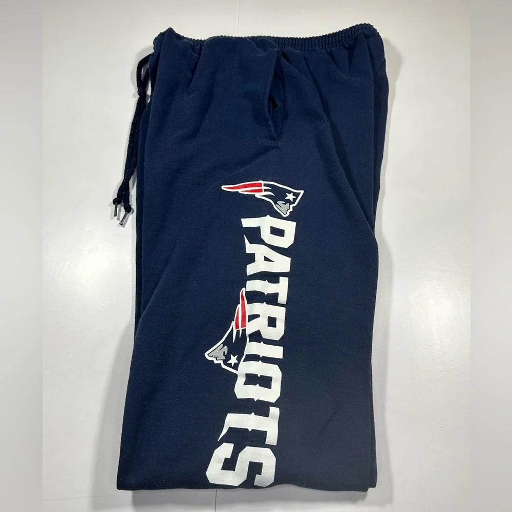 New England Patriots‎ Sweatpants Mens Medium Blue Fleece Majestic NFL  Pockets